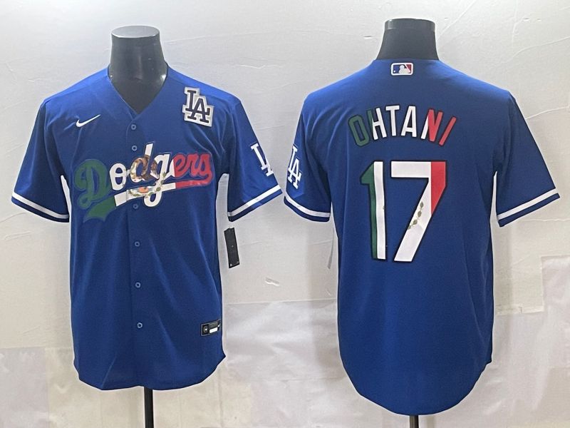 Men 2025 Los Angeles Dodgers 17 Ohtani Blue Nike MLB Jersey style 71512
